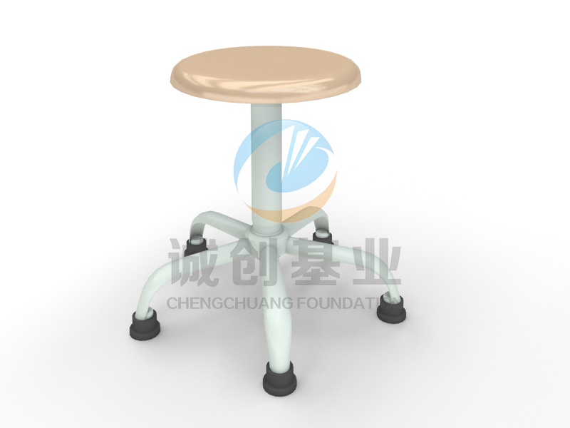 实验圆凳（瓷土黄）